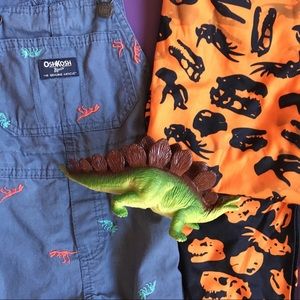 3T OshKosh dinosaur overalls, pajamas, toy bundle